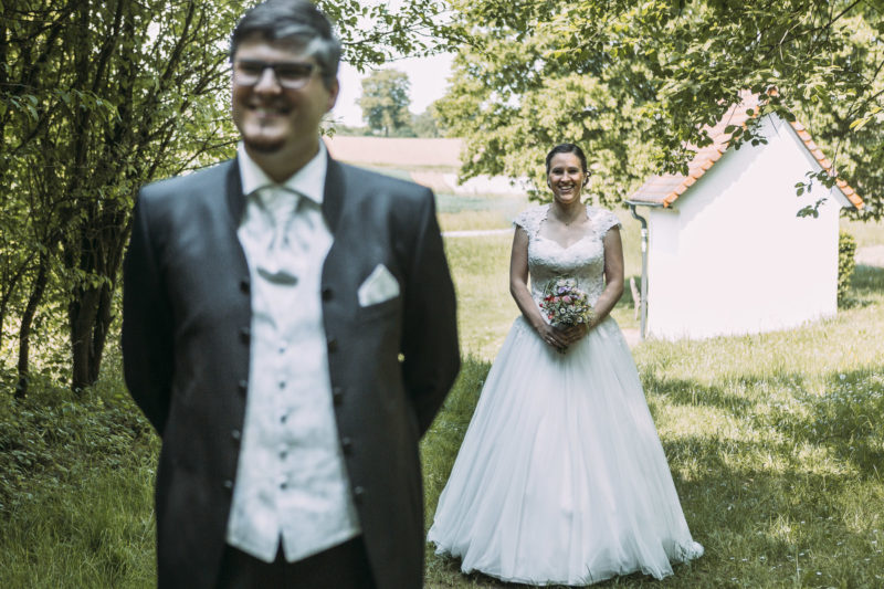 Hochzeitsfotograf - First Look Braut